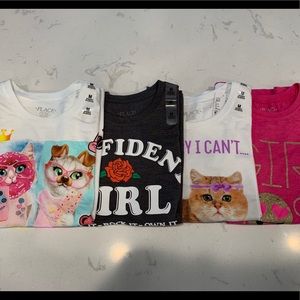 NWT lot of 4 Children’s Place girls tees